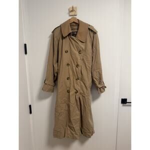 Vintage Burberry Khaki Trench Coat Size 42R